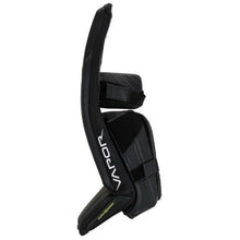 Load image into Gallery viewer, Bauer Goalie Leg Pads Bauer S23 Vapor X5 Pro Intermediate Black side of left pad facing left
