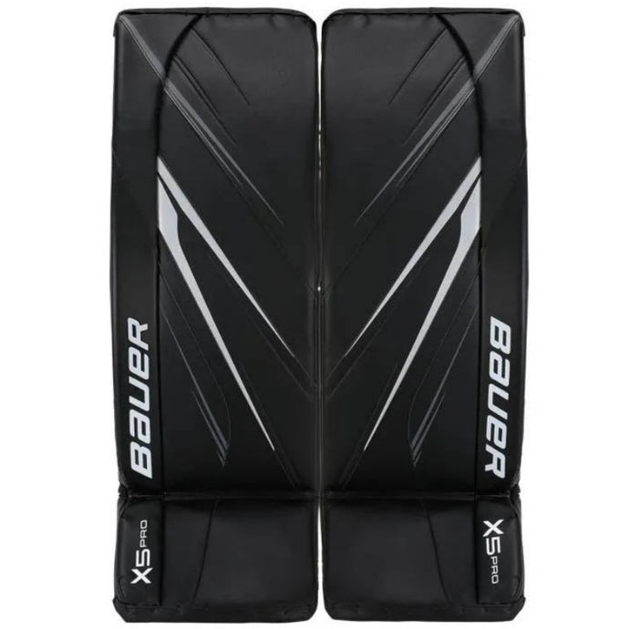 Bauer Goalie Leg Pads Bauer S23 Vapor X5 Pro Senior Black front of both pads