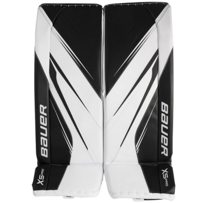 Bauer Goalie Leg Pads Bauer Vapor X5 Pro Intermediate White/Black 2023 front of both pads