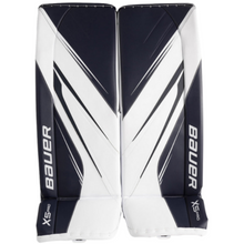 Load image into Gallery viewer, Bauer Goalie Leg Pads Bauer Vapor X5 Pro Intermediate White/Navy 2023 front of both pads
