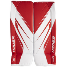 Load image into Gallery viewer, Bauer Goalie Leg Pads Bauer Vapor X5 Pro Intermediate White/Red 2023 front of both pads
