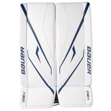 Load image into Gallery viewer, Bauer Goalie Protective Gear Bauer GSX Hockey Goalie Leg Pads Junior 2026 White Blue
