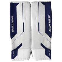 Load image into Gallery viewer, Bauer Goalie Protective Gear Bauer Supreme Fuse Hockey Goalie Leg Pads Senior 2026 White Navy
