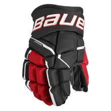 Load image into Gallery viewer, Bauer Hockey Gloves Bauer Supreme Mach Hockey Gloves Junior 2023 Black White Red
