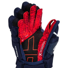 Load image into Gallery viewer, Bauer Hockey Gloves Bauer Vapor 3X (2022) Senior 1059954 Navy open palm
