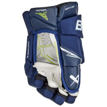 Load image into Gallery viewer, Bauer Hockey Gloves Bauer Vapor Shift Pro Source Exclusive (2025) Senior navy front (palm) of left glove
