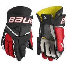 Load image into Gallery viewer, Bauer Hockey Protective Gear Bauer Supreme M3 Hockey Gloves Senior 2023 Black Red

