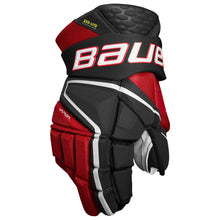 Load image into Gallery viewer, Bauer Hockey Protective Gear Bauer Vapor Hyperlite Hockey Gloves Intermediate 1059956 Black Red
