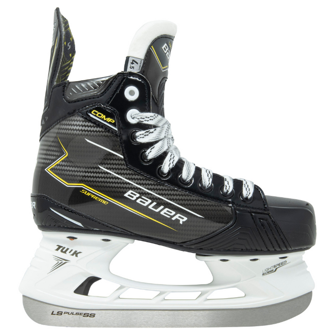 Bauer Hockey Skates Bauer Supreme Comp 2024 Intermediate Source Exclusive Black side facing right
