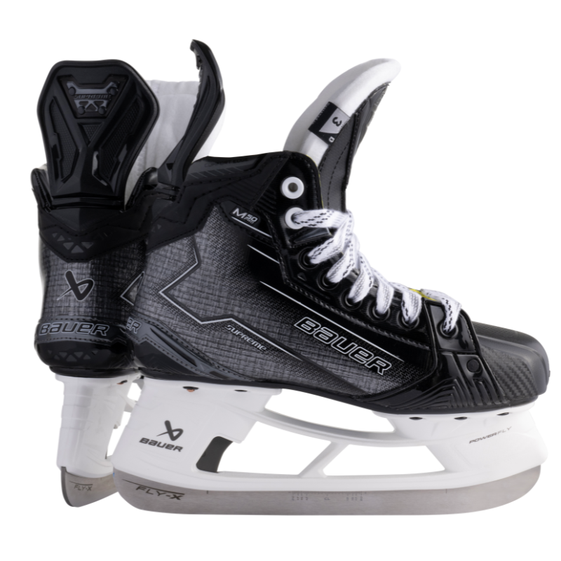 Bauer Hockey Skates Bauer Supreme M50 Pro Junior 2024 back of one skate and side of the other facing right