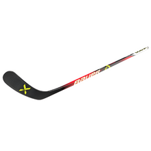 Load image into Gallery viewer, Bauer Hockey Sticks Bauer Vapor Grip (2023) Junior Black/Red/White side diagonal close-up with blade pointing to the upper-left
