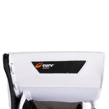 Load image into Gallery viewer, Bauer Ice Hockey Goalie Blockers Bauer Supreme Shadow (2024) Senior White showing Curv logo
