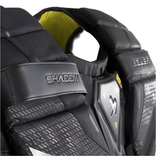 Load image into Gallery viewer, Bauer Ice Hockey Goalie Chest Protectors Bauer Supreme Shadow 2024 Senior Black close-up of front side facing right
