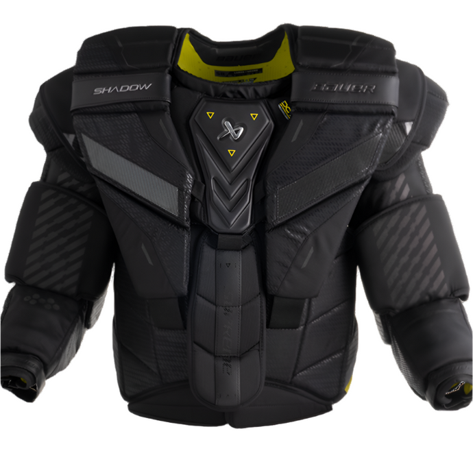 Bauer Ice Hockey Goalie Chest Protectors Bauer Supreme Shadow 2024 Senior Black front