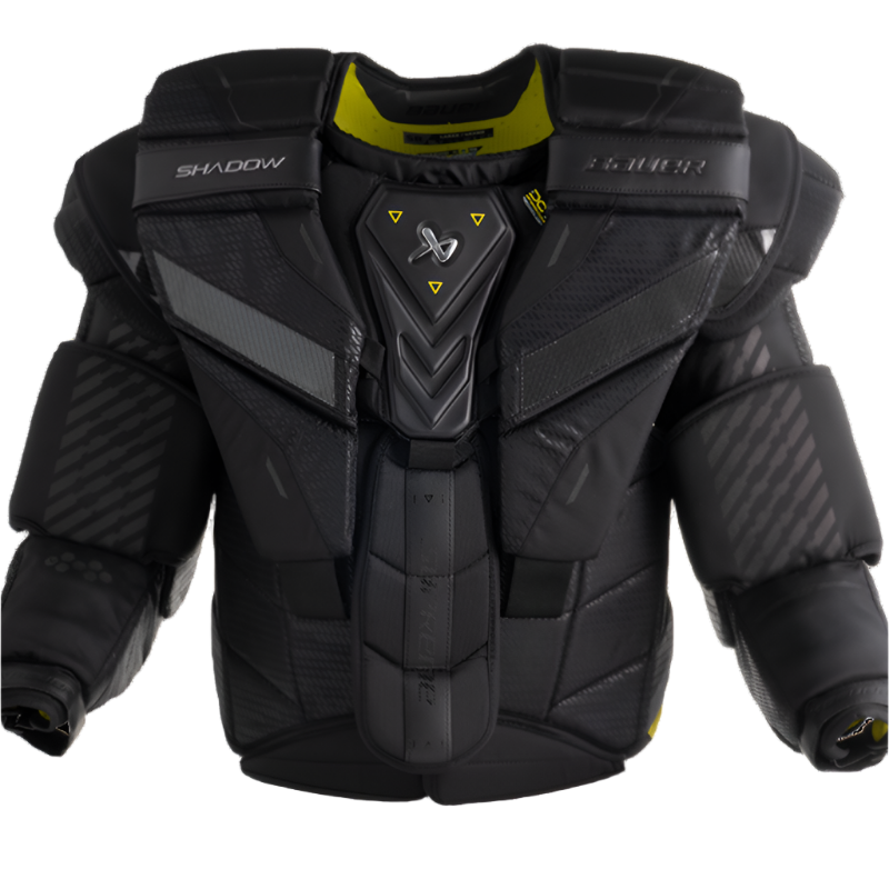 Bauer Ice Hockey Goalie Chest Protectors Bauer Supreme Shadow 2024 Senior Black front