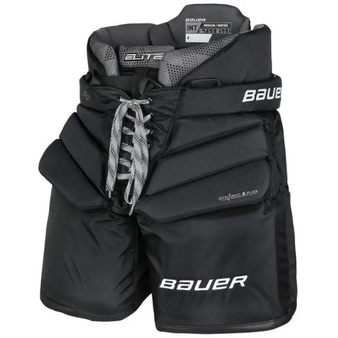 Bauer Ice Hockey Goalie Pants Bauer S23 Elite Intermediate Black front side facing left