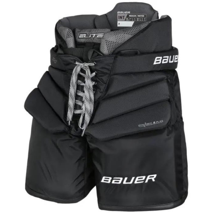 Bauer Ice Hockey Goalie Pants Bauer S23 Elite Senior Black front side facing left