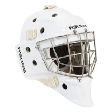 Load image into Gallery viewer, tilted front view white Bauer S20 960 Ice Hockey Goalie Mask - Senior
