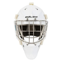 Load image into Gallery viewer, front view white Bauer S20 960 Ice Hockey Goalie Mask - Senior
