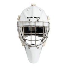 Load image into Gallery viewer, front view of white Bauer S21 950 Ice Hockey Goalie Mask - Senior
