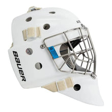 Load image into Gallery viewer, side view of white Bauer S21 950 Ice Hockey Goalie Mask - Senior
