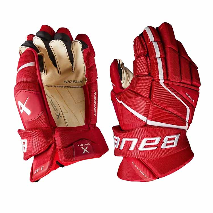 Bauer S22 Vapor 3X Pro Ice Hockey Gloves - Senior Red 15in.