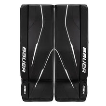 Load image into Gallery viewer, front view black Bauer S23 GSX Ice Hockey Goalie Pads - Junior
