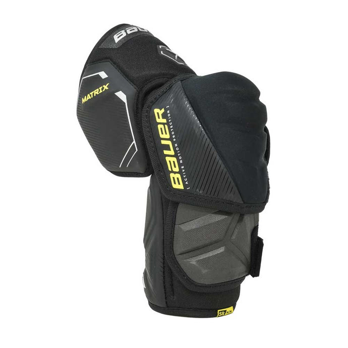 Side view of Bauer S23 Supreme Matrix Ice Hockey Elbow Pads - Junior