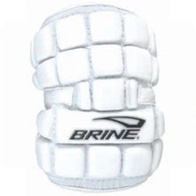Load image into Gallery viewer, Brine Lacrosse Arm Pads Brine LoPro D Senior silver front
