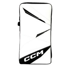 Load image into Gallery viewer, CCM Goalie Blockers CCM Axis 2.9 Source Exclusive (2022) Intermediate White/White/Black/Black board side
