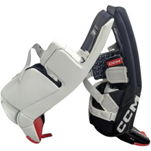 Load image into Gallery viewer, CCM Goalie Leg Pads CCM Axis 2.9 Source Exclusive Senior Chicago 2022 side of both pads facing right
