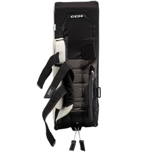 Load image into Gallery viewer, CCM Goalie Leg Pads CCM Axis 2.9 Source Exclusive Senior White/White/Black/Black 2022 back of right pad
