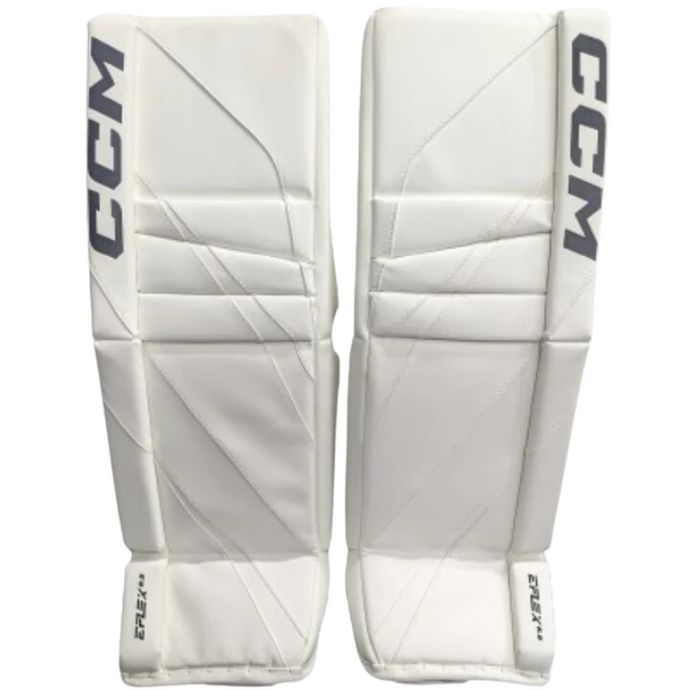 CCM Goalie Leg Pads CCM EFLEX 6.9 (Source Exclusive) Intermediate White/White 2023 front of both pads