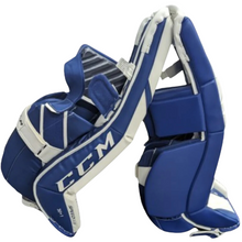 Load image into Gallery viewer, CCM Goalie Leg Pads CCM Extreme Flex E5.9 Source Exclusive Intermediate Toronto 2021 side of both pads facing right
