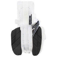 Load image into Gallery viewer, CCM Goalie Leg Pads CCM S23 Extreme Flex 6 Senior White/White/White/White back of left pad open showing interior
