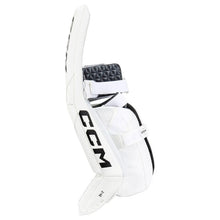 Load image into Gallery viewer, CCM Goalie Leg Pads CCM S23 Extreme Flex 6 Senior White/White/White/White back of left pad facing left
