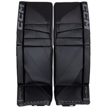 Load image into Gallery viewer, CCM Goalie Leg Pads CCM S23 Extreme Flex E6.9 Intermediate Black/Black/Black/Black front of both pads

