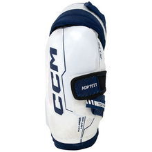 Load image into Gallery viewer, CCM Hockey Elbow Pads CCM Tacks Vector Plus Source Exclusive (2024) Junior White/Royal front
