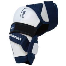 Load image into Gallery viewer, CCM Hockey Elbow Pads CCM Tacks Vector Plus Source Exclusive (2024) Senior White/Royal side facing left
