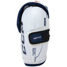 Load image into Gallery viewer, CCM Hockey Elbow Pads CCM Tacks Vector Premier Source Exclusive (2024) Senior White/Royal front
