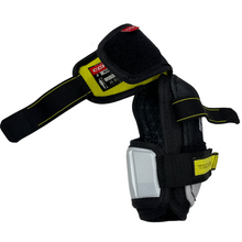 Load image into Gallery viewer, CCM Hockey Elbow Pads CCM Tacks Vector Source Exclusive (2023) Junior Black side facing right (straps not secured)
