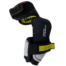Load image into Gallery viewer, CCM Hockey Elbow Pads CCM Tacks Vector Source Exclusive (2023) Junior Black side facing right

