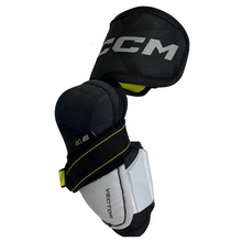 Load image into Gallery viewer, CCM Hockey Elbow Pads CCM Tacks Vector Source Exclusive (2023) Senior Black/White side facing left
