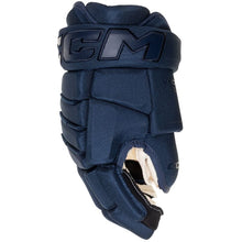 Load image into Gallery viewer, CCM Hockey Gloves CCM Tacks Vector Plus Source Exclusive (2024) Senior Navy/Navy side showing thumb
