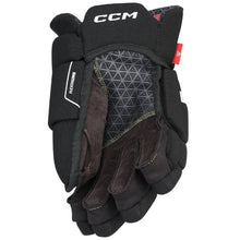 Load image into Gallery viewer, CCM Hockey Gloves CCM Tacks Vector Source Exclusive (2023) Youth Black/White front (palm)
