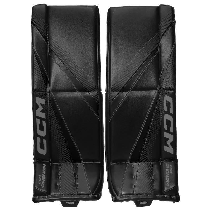 CCM Hockey Goalie Gear CCM Phenom Goalie Leg Pads Junior GPPHNM-JR Black