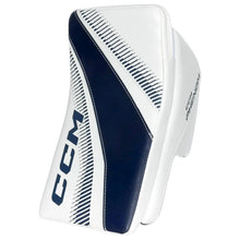 Load image into Gallery viewer, CCM Hockey Goalie Gear CCM Phenom Hockey Goalie Blocker Junior 2025 White Navy
