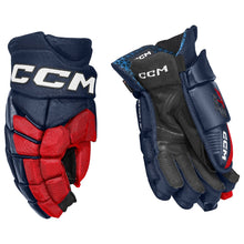 Load image into Gallery viewer, CCM Hockey Protective Gear CCM JetSpeed FT8 Pro Hockey Gloves Senior HGFT8PRO-SR Navy Red White
