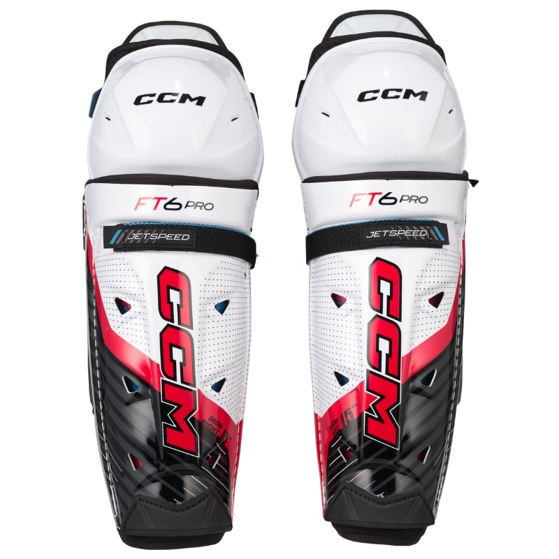 CCM Hockey Protective Gear CCM Jetspeed FT6 Pro Hockey Shin Guards Junior 2023