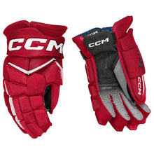 Load image into Gallery viewer, CCM Hockey Protective Gear CCM Jetspeed FT8 Hockey Gloves Senior 2025 HGFT8-SR Red White
